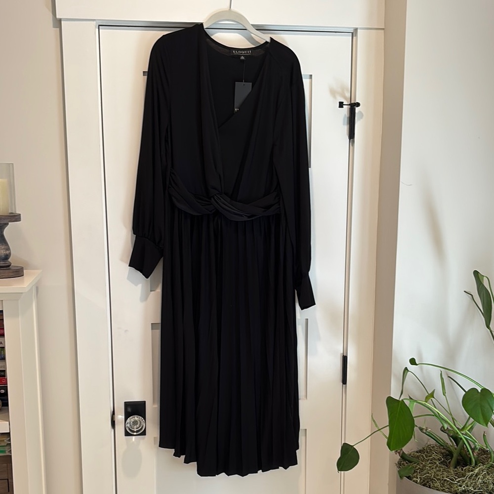 Eloquii Black Long Sleeve Dress